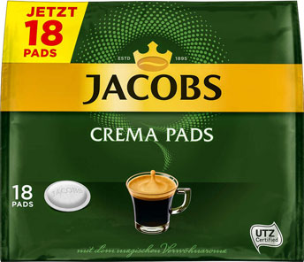 Beim JACOBS Crema Kaffeepads Marken Produkt sparen